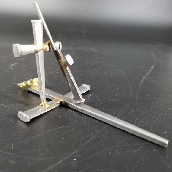 Handmade Metal Cross Gun Grave 2nd Amend Welded Decor Silver Gold Small 4.5" - Picture 1 of 9